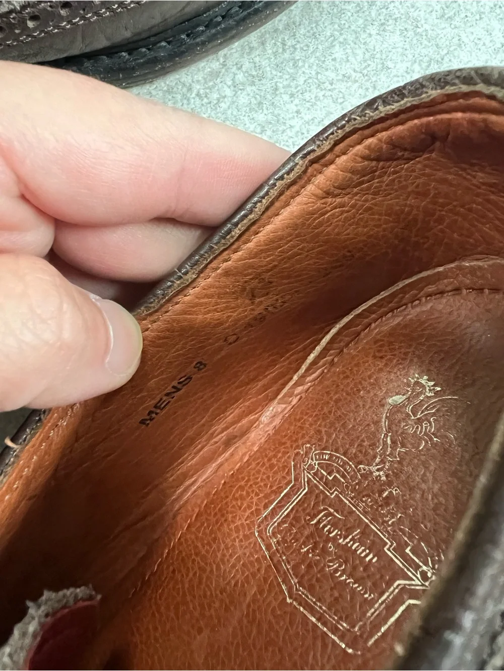 Florsheim Dark Brown Leather Wingtip Oxfords